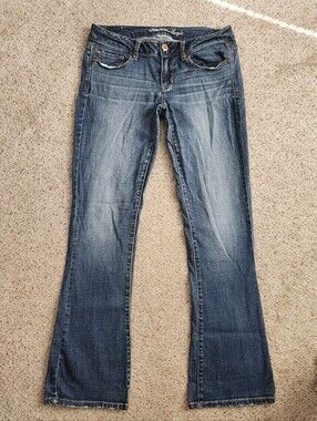 American Eagle Outfitters Y2k Women's Medium Blue Bootcut Jeans
